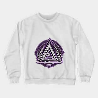 Mystical Triangle Emblem on Cosmic Background No. 912 Crewneck Sweatshirt